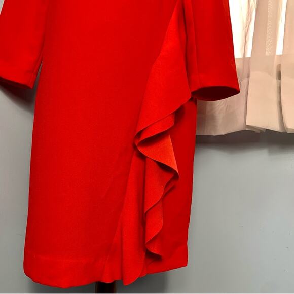 Banana Republic Red Ruffle Sheath Dress - Picture 7 of 8